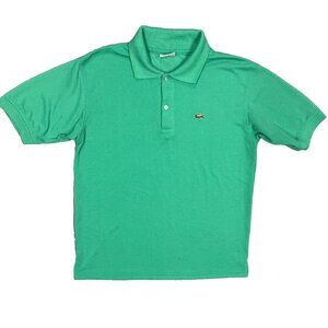 Lacoste Polo Shirt Short Sleeve Mesh Cotton Green Small Croc Medium